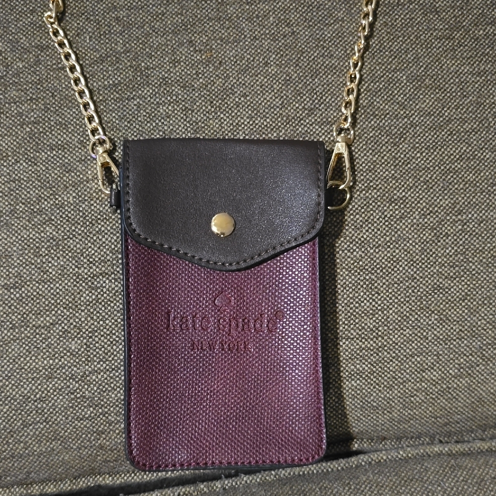 Kate Spade Black and Purple Phone Crossbody